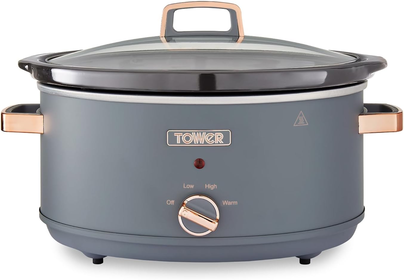 Schongarer mit 3 Wärmestufen, 6,5 l Slow Cooker Grau
