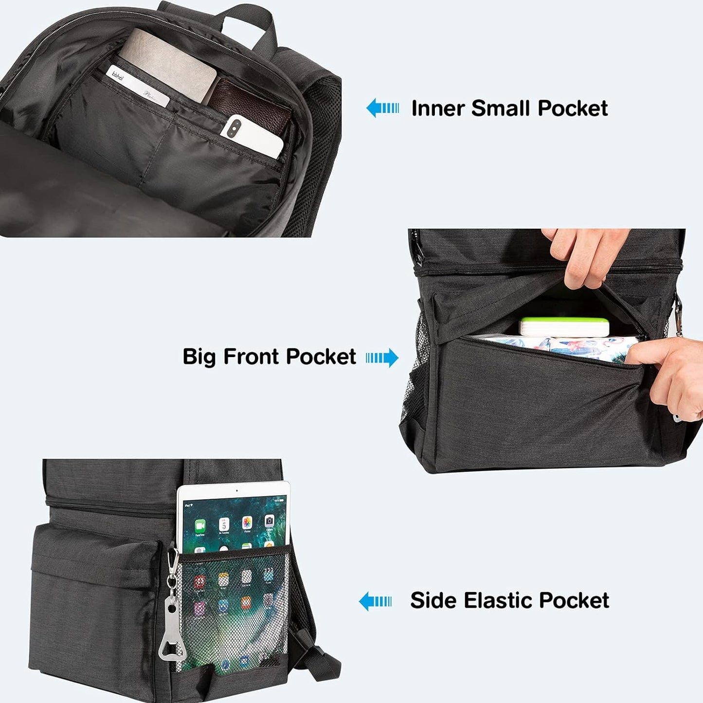 Kühlrucksack, Schwarz