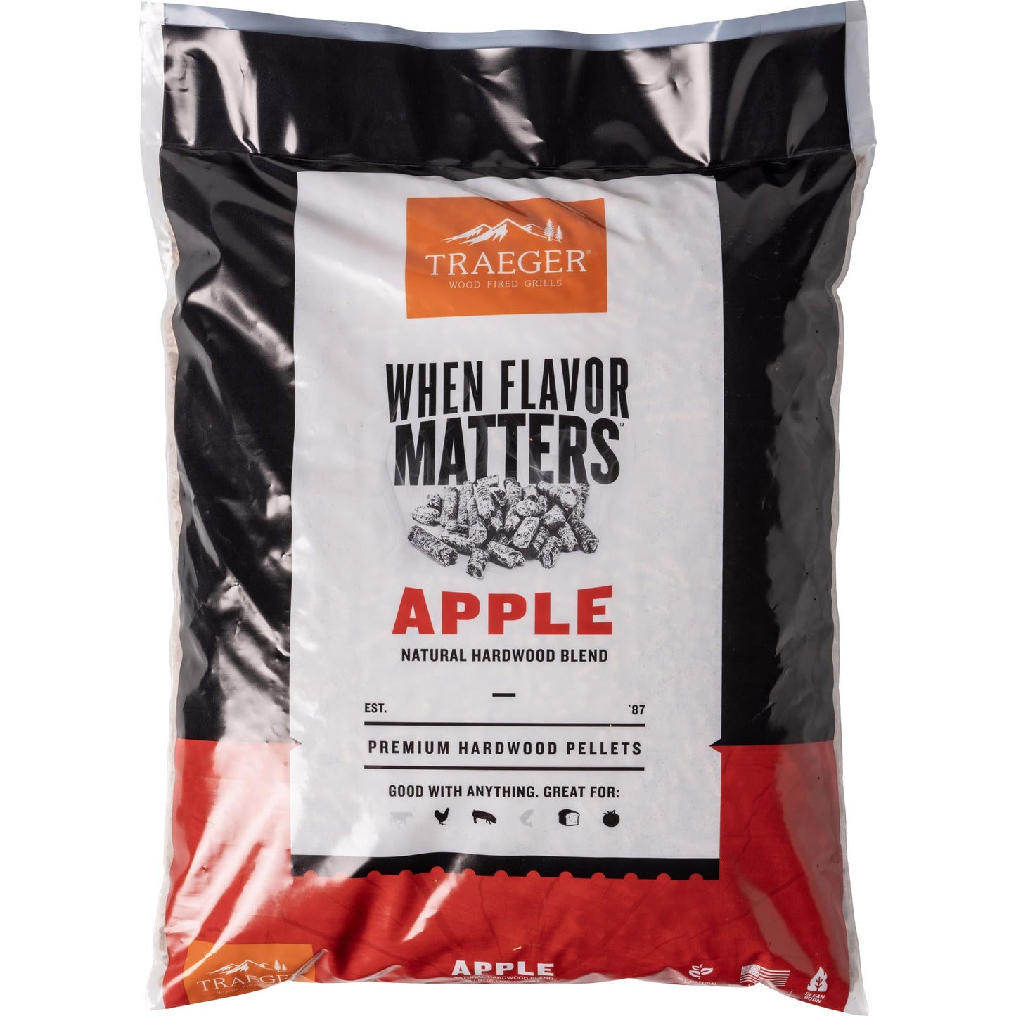 Holzpellets für Smoker und Pelletgrills, 8.2 kg, Apfel 8,2 kg