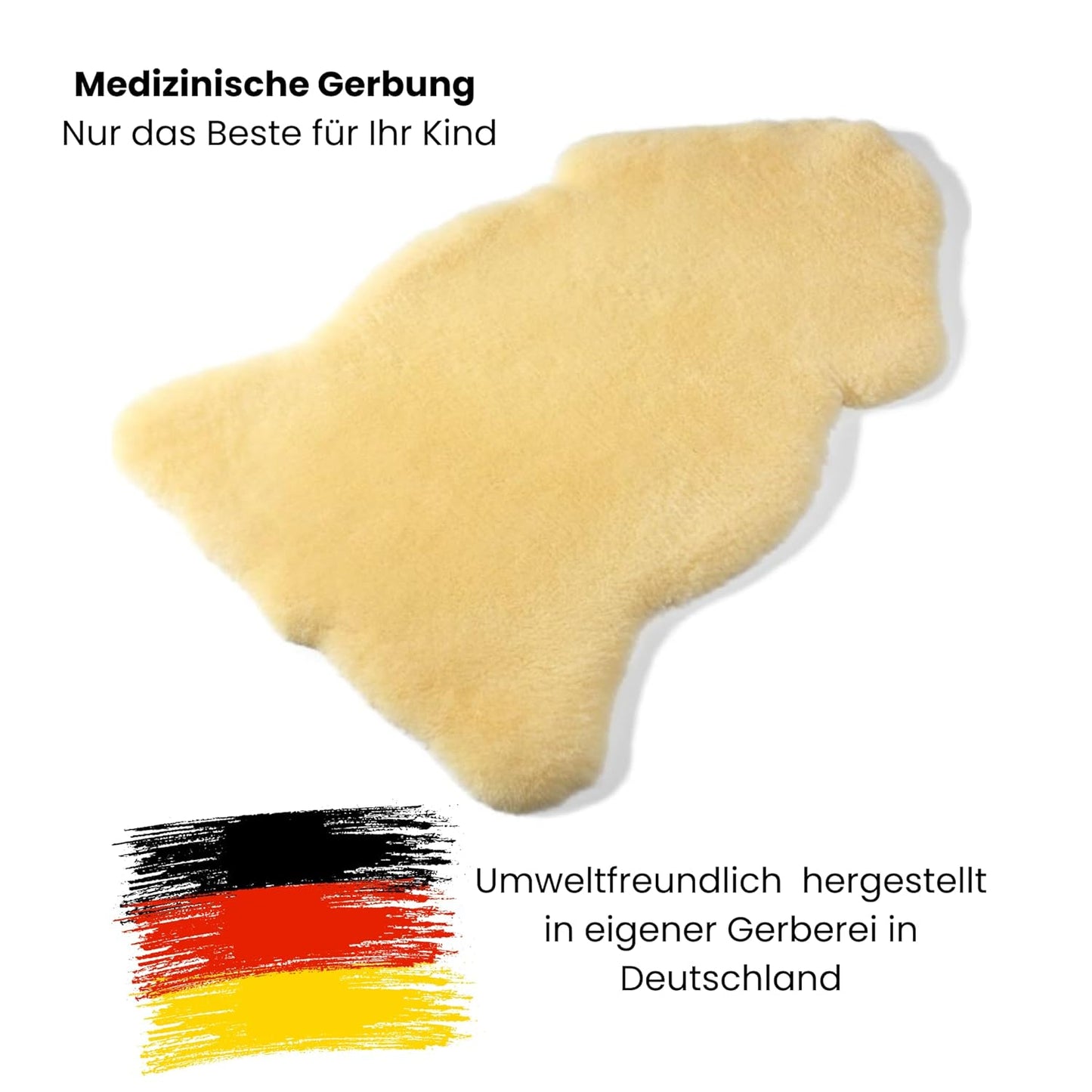 Baby-Schaffell für Kinderwagen, Babybett und Laufstall, 70-80 cm (1er Pack)