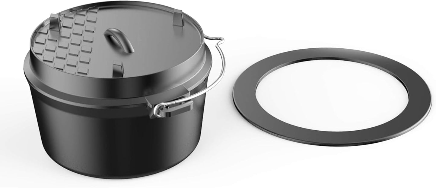 Dutch Oven mit Einleger 57 cm rostfrei, Guss-Dutch-Oven-Einleger