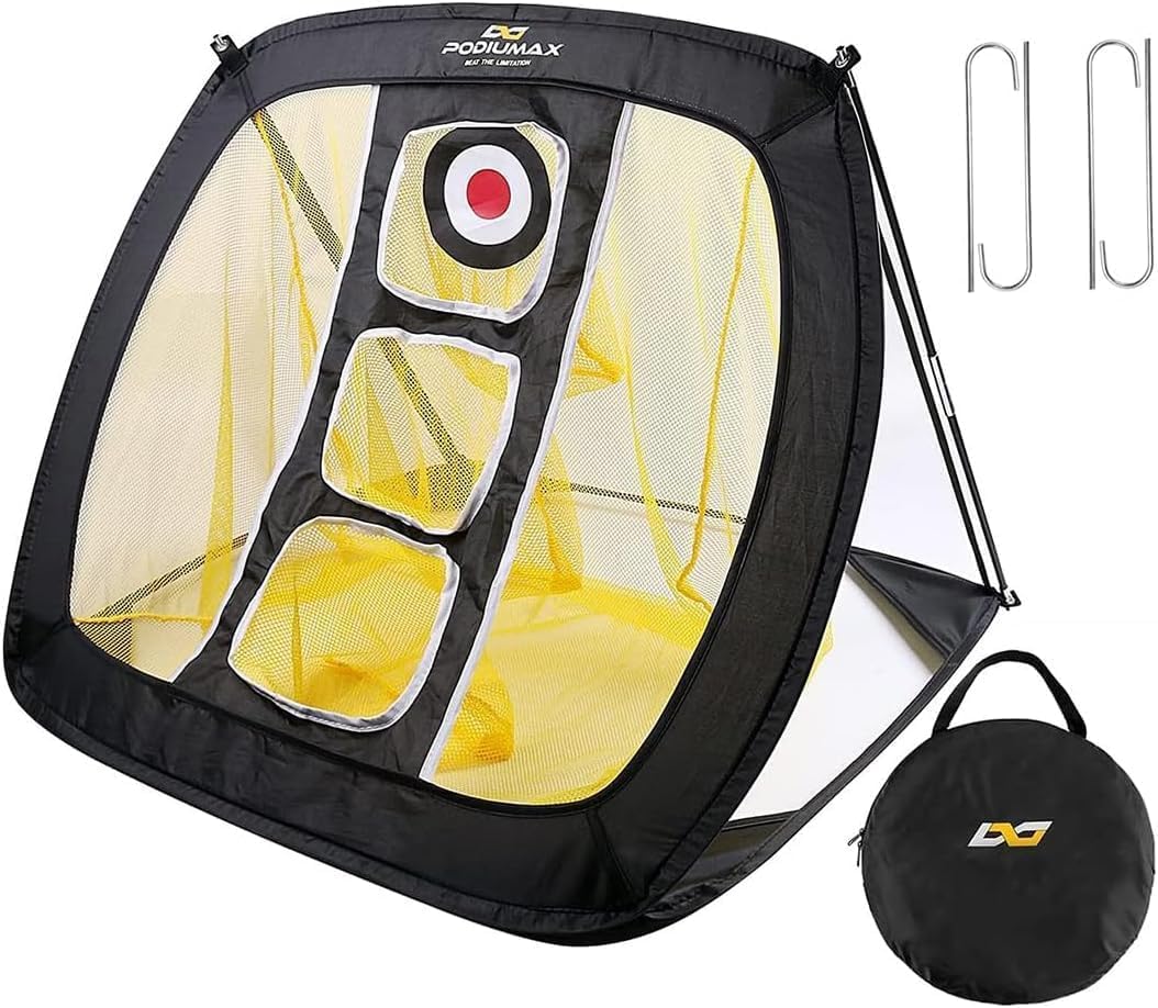 Golf Übungsnetz für Indoor & Outdoor, Black Yellow-64*50*64 CM