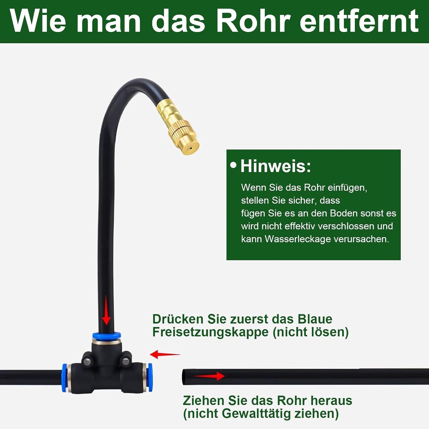 Automatisches Gartenbewässerungssystem mit 15 m Schlauch