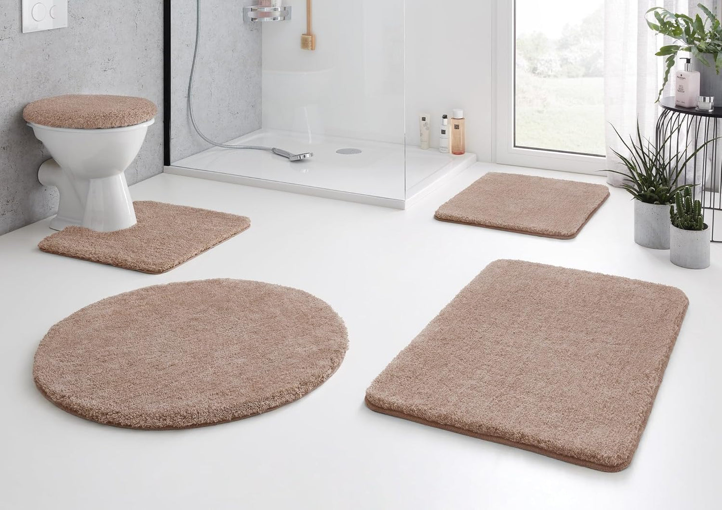 Badteppich Relax, 60x100 cm, Taupe 60 x 100 cm (Rechteckig)