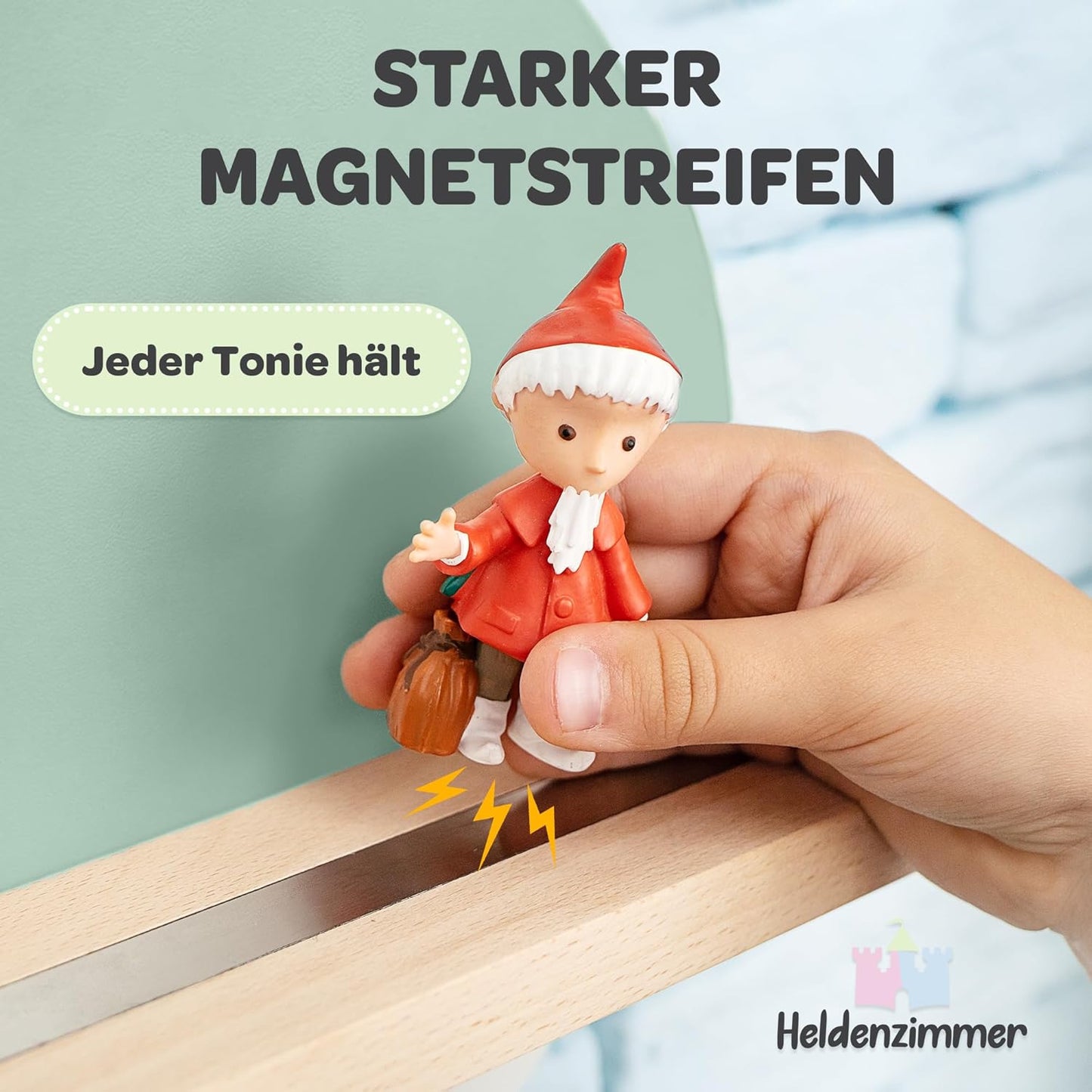 Tonie Regal Wolke für Toniebox-Figuren (mit Tragetasche), Grün