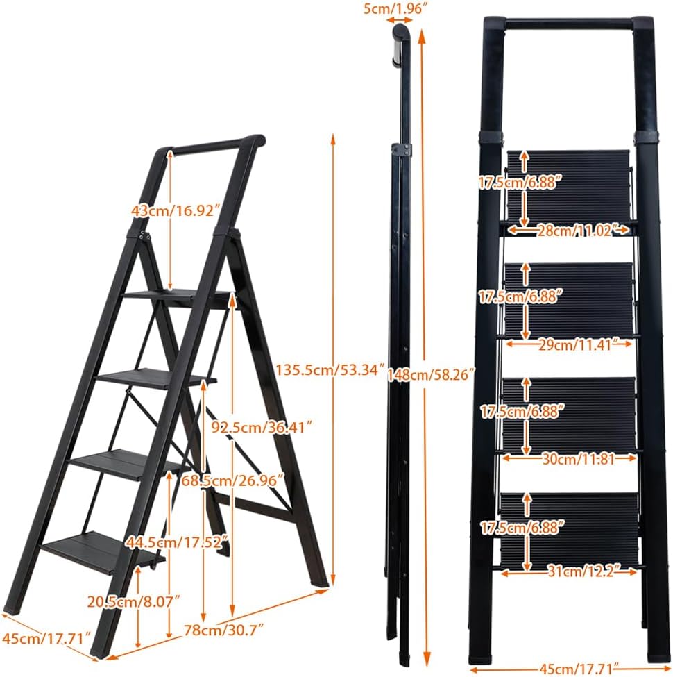 Stehleiter, 4 Steps with Handle