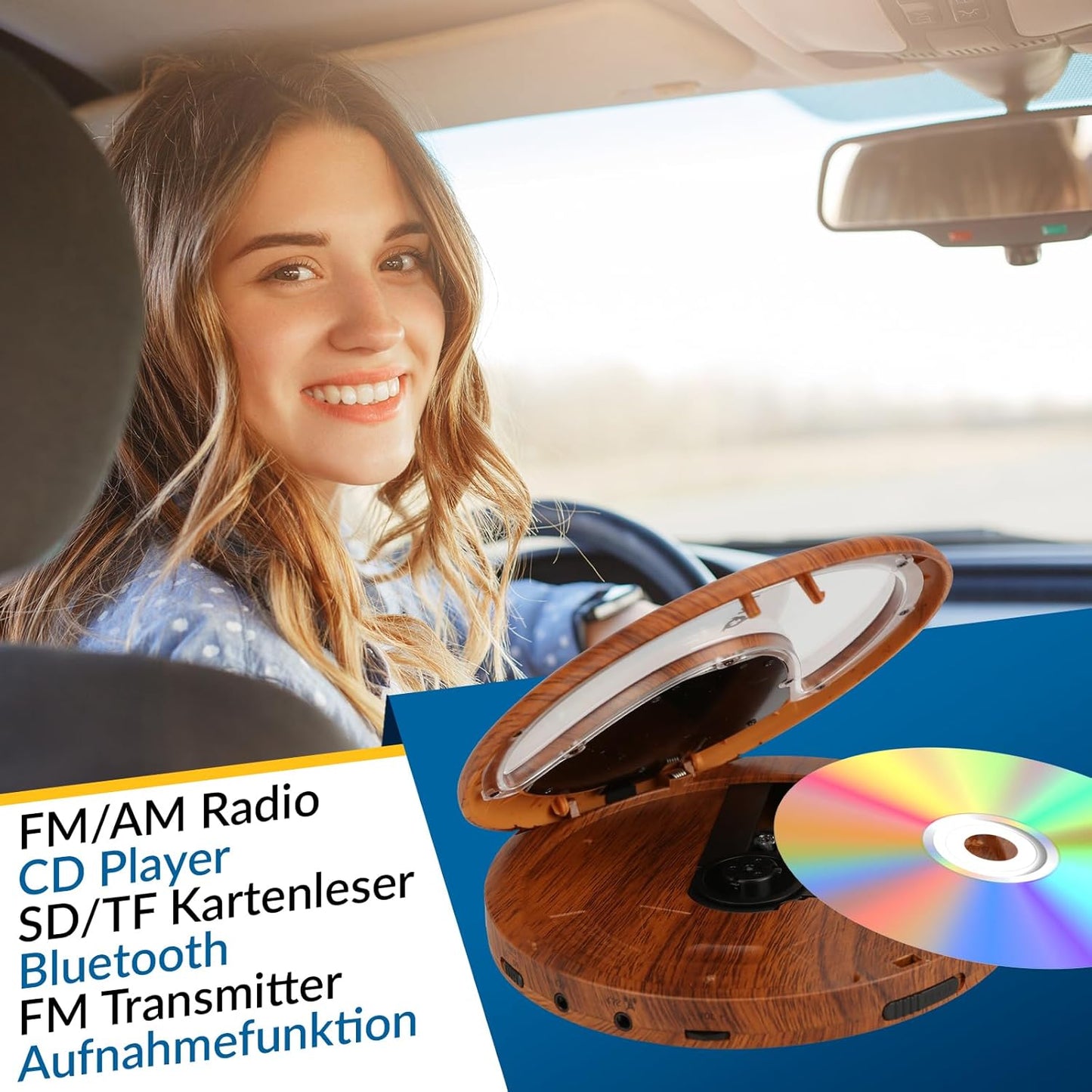 Tragbarer CD-Player mit Bluetooth