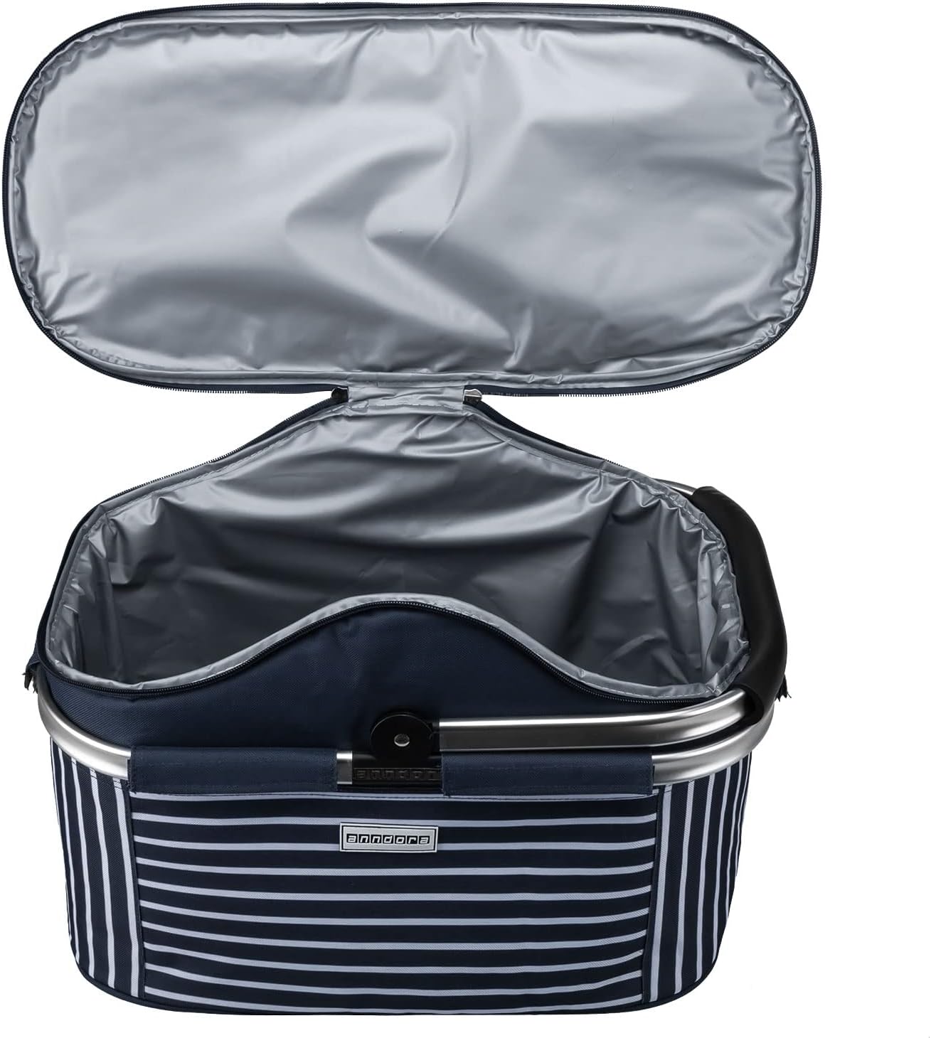 Isolierender Einkaufskorb, Iso: Navy Gestreift