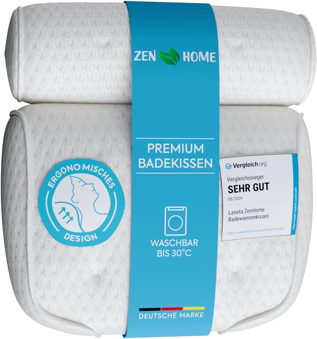 Ergonomisches Badewannenkissen, Weiss-5d