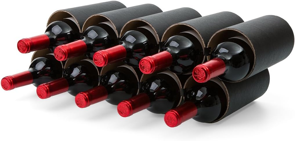 Erweiterbares Flaschenregal Weinheim, Weinheim-Flaschenregal (6 Hülsen) Schwarz