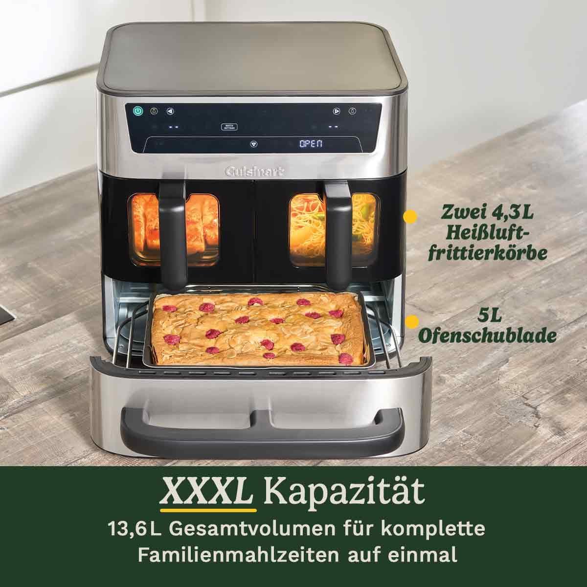 Heissluftfritteuse, 3 Kammern SS Edelstahl 3