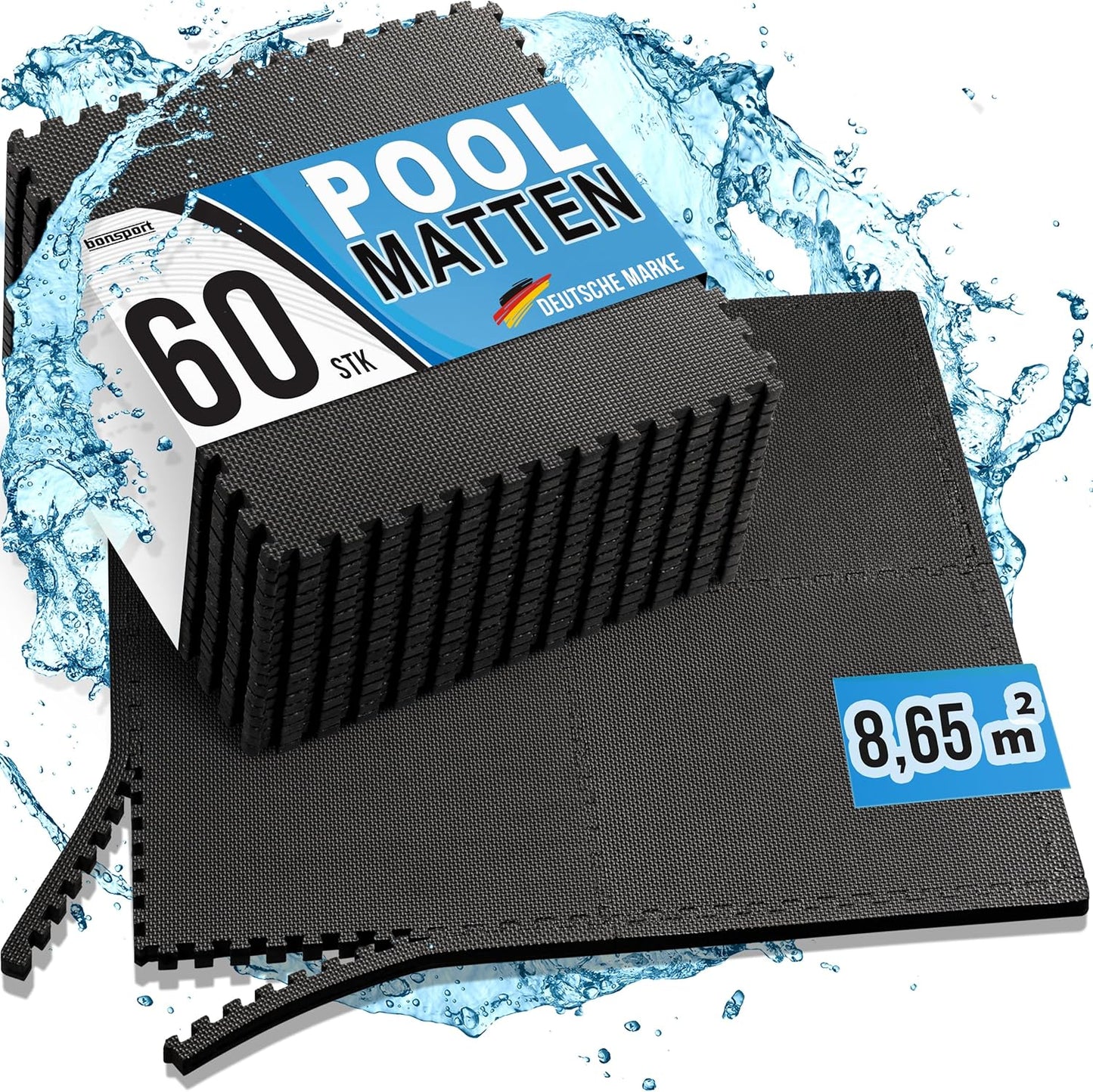 Pool Bodenschutzmatte-Set, 60 Stück, 60 Matten