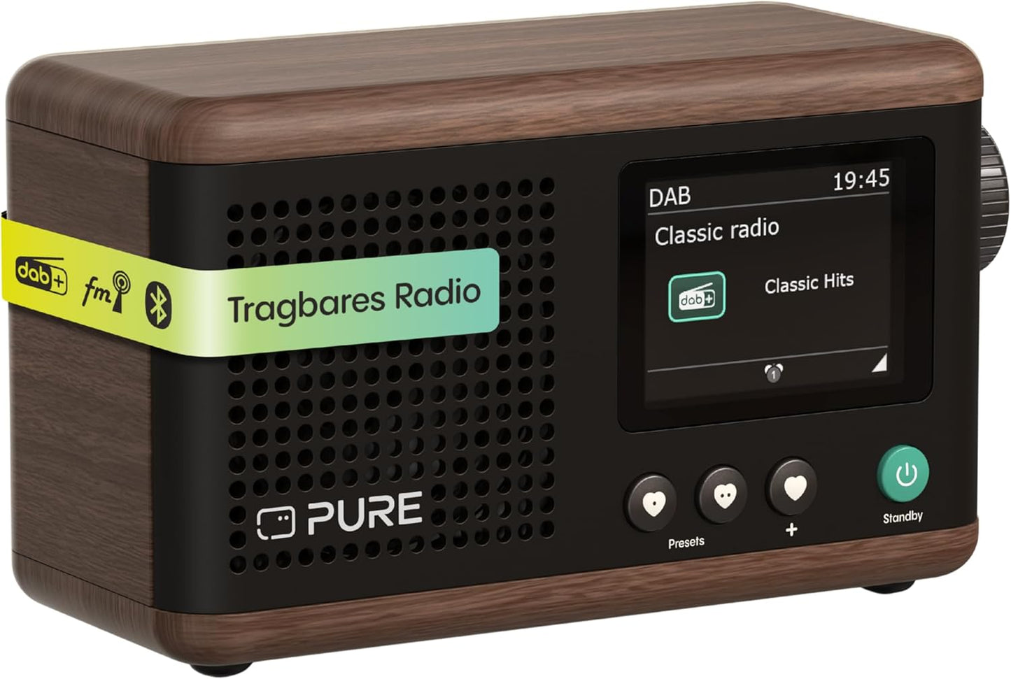 Tragbares Digitalradio Classic Mini, Schwarz