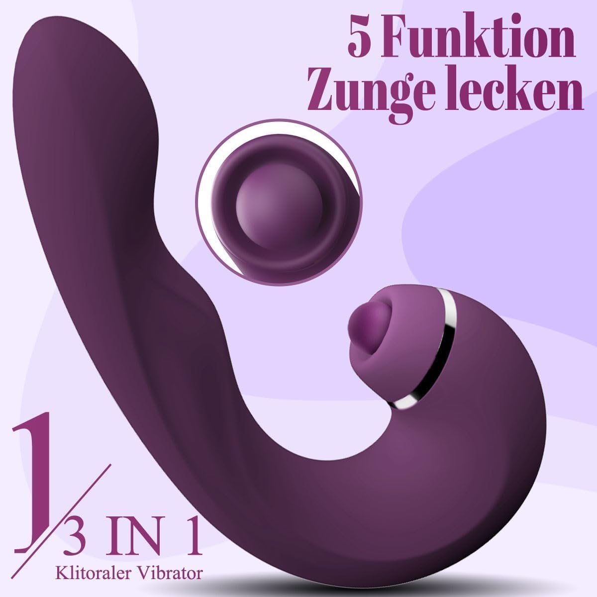 Erotik Butterfly Vibrator mit Klitoris- und G-Punkt-Stimulation, Purple