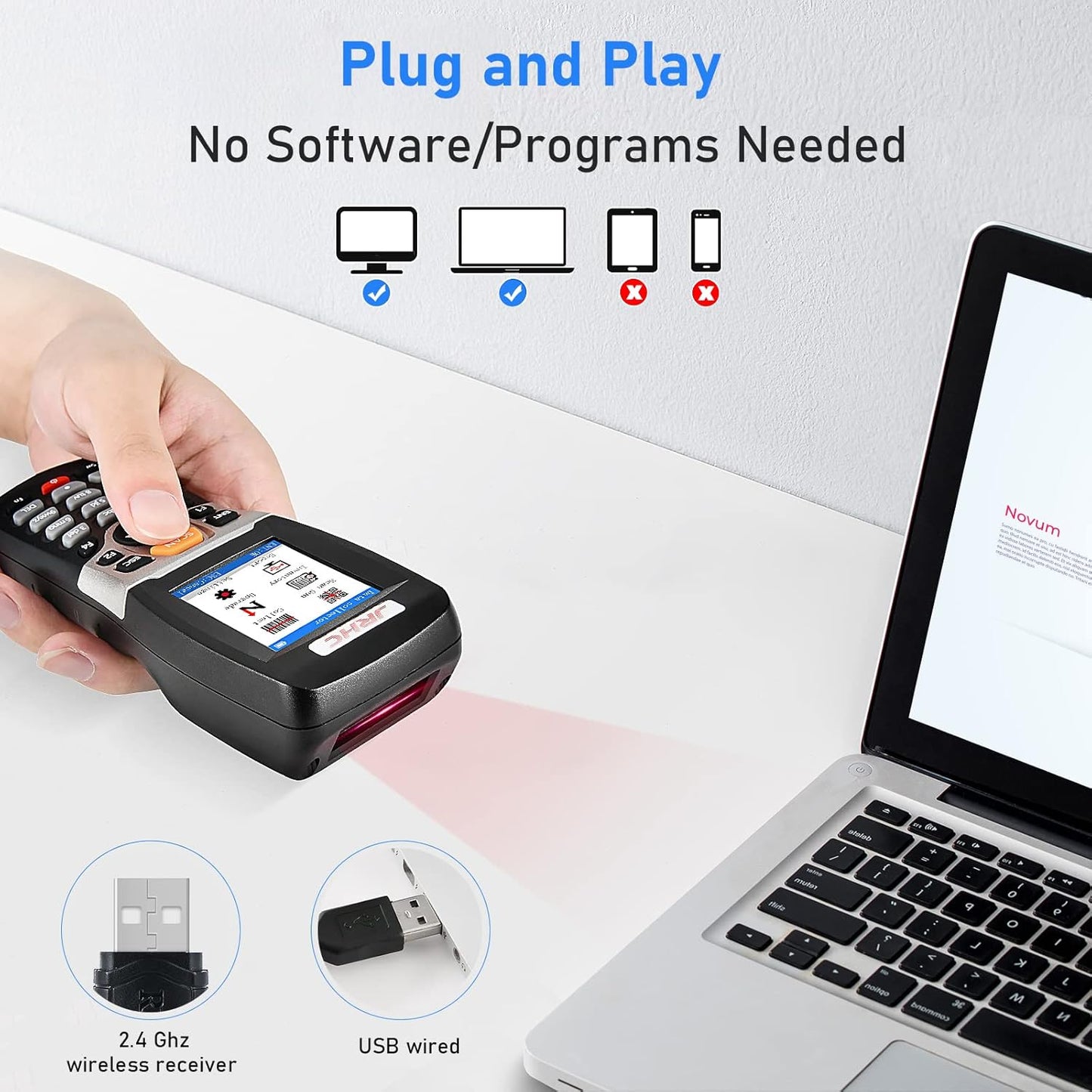 1D Barcode-Scanner S-3309 mit LCD Display