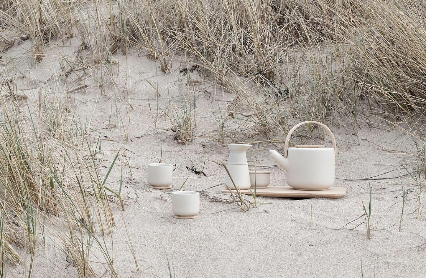 Theo Kaffeekanne mit Kaffeefilter, Sand