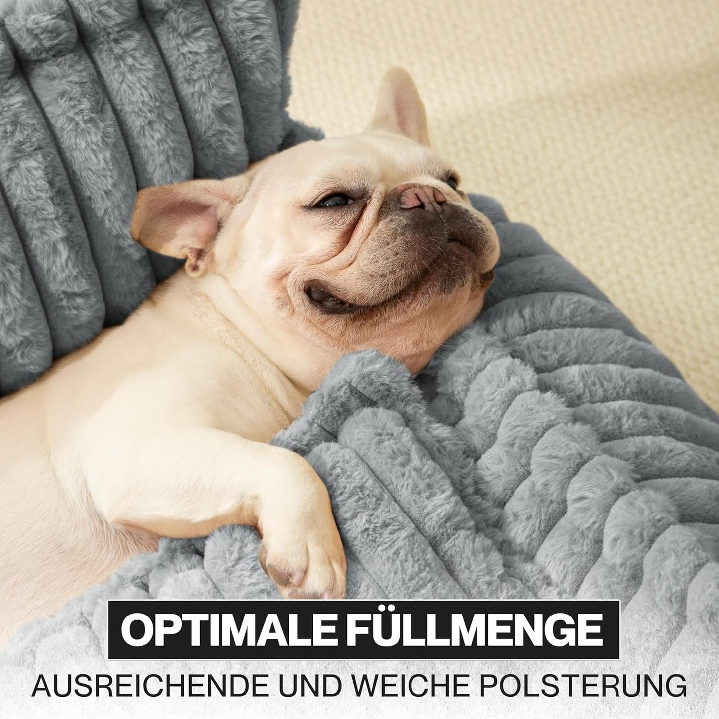 Hunde- und Katzensofa Chaffar, Lichtgrau L (100cm)