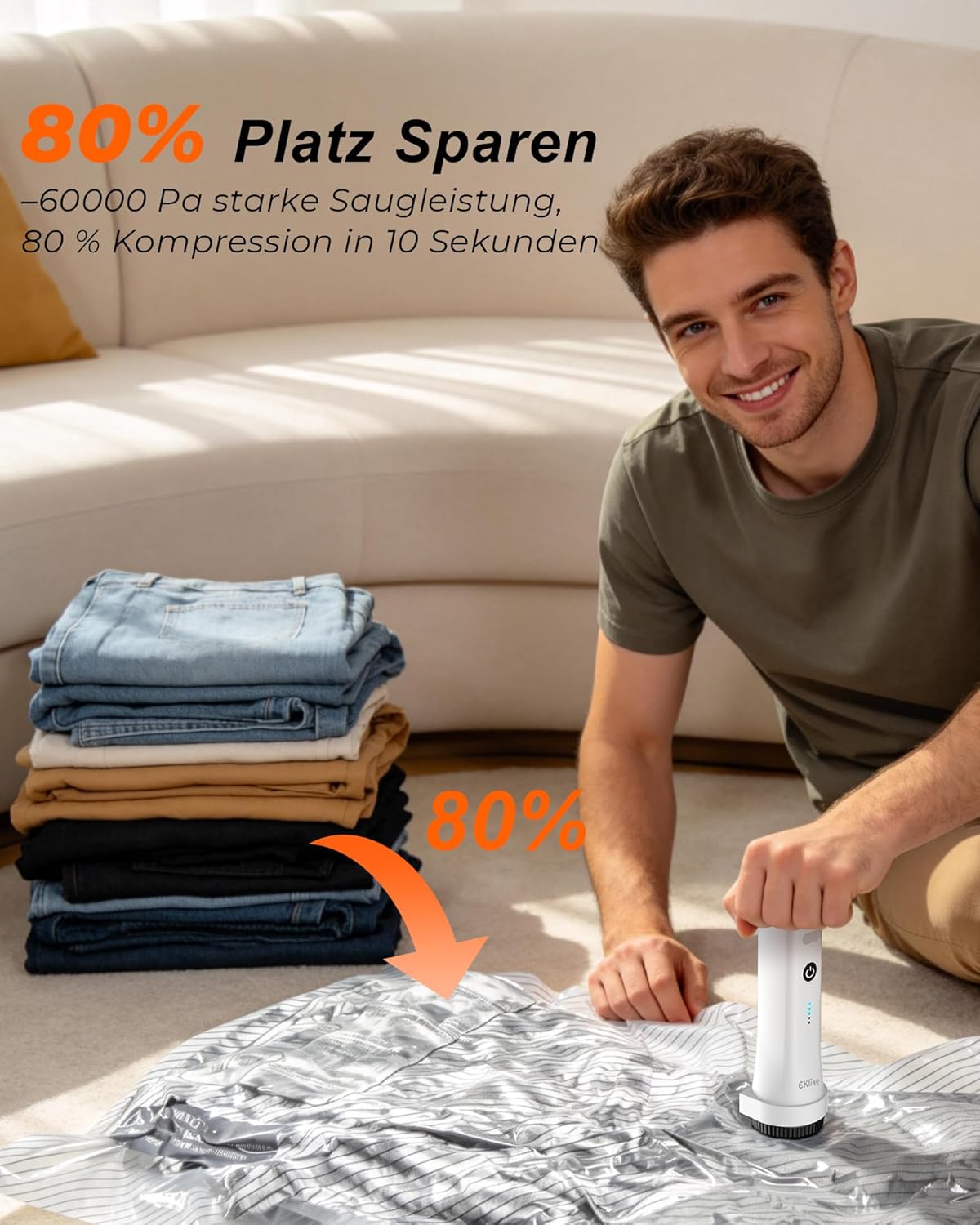 15-teiliges Vakuumbeutel-Set mit Pumpe und Kofferwaage, 15-PACK
