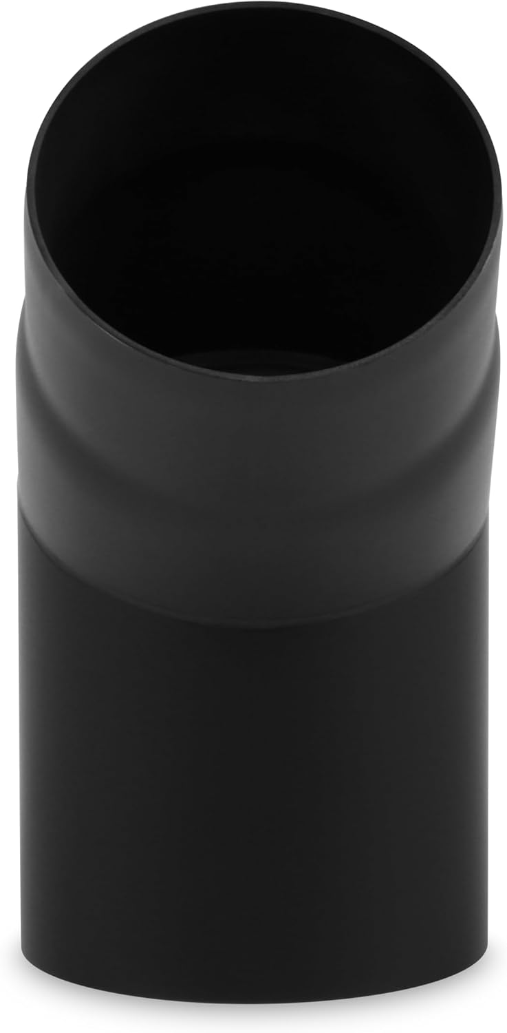 Ofenrohr-Bogen 45° mit Senotherm-Beschichtung, Bogen 45° - Ø 130 mm Schwarz
