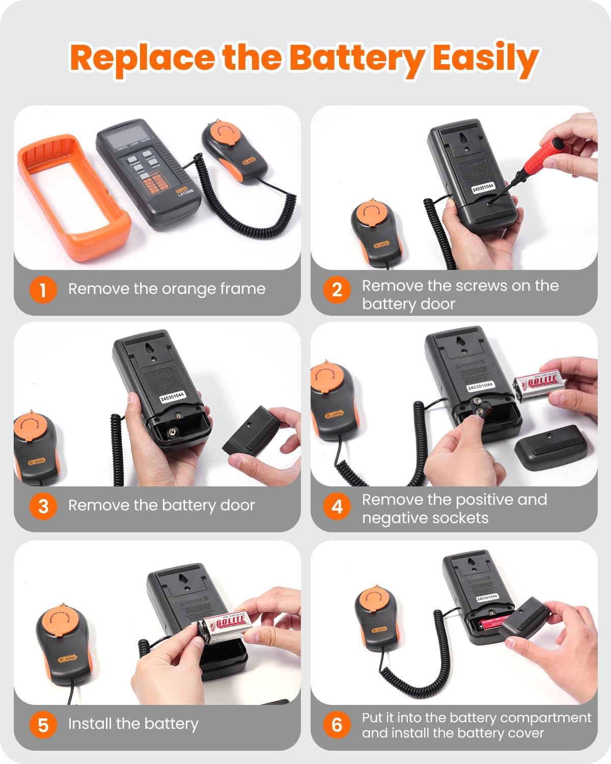 LX1330B Digital Luxmeter mit 360° Sensor