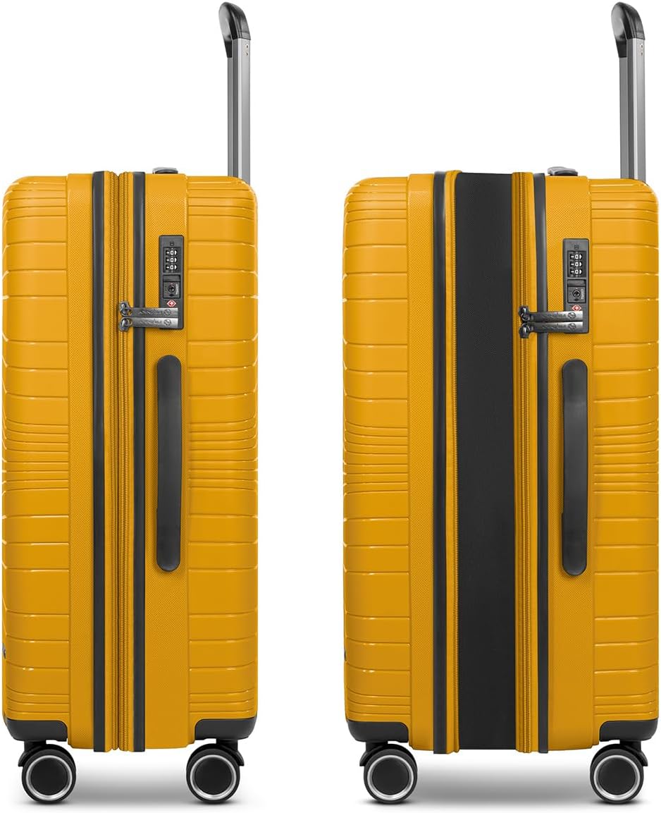 Hartschalen-Trolley mit TSA-Schloss, 65 cm, Yellow Koffer M 65 cm erweiterbar