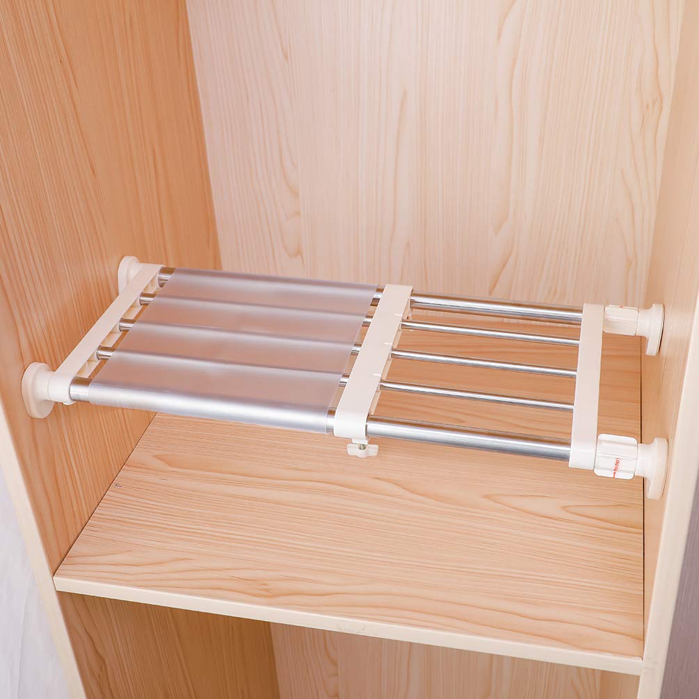 Teleskop-Regalteiler, ohne Bohren, 40-60 cm Elfenbein