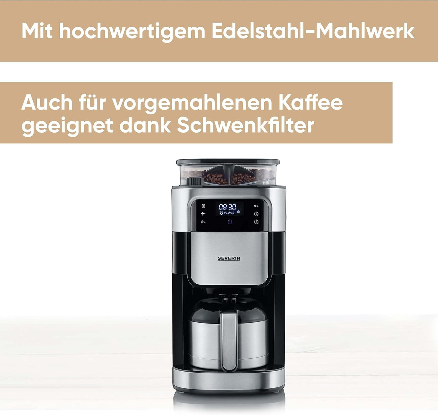 Filterkaffeemaschine KA4814, LED Touch-Display, Blooming-Funktion und Perfect-Grind