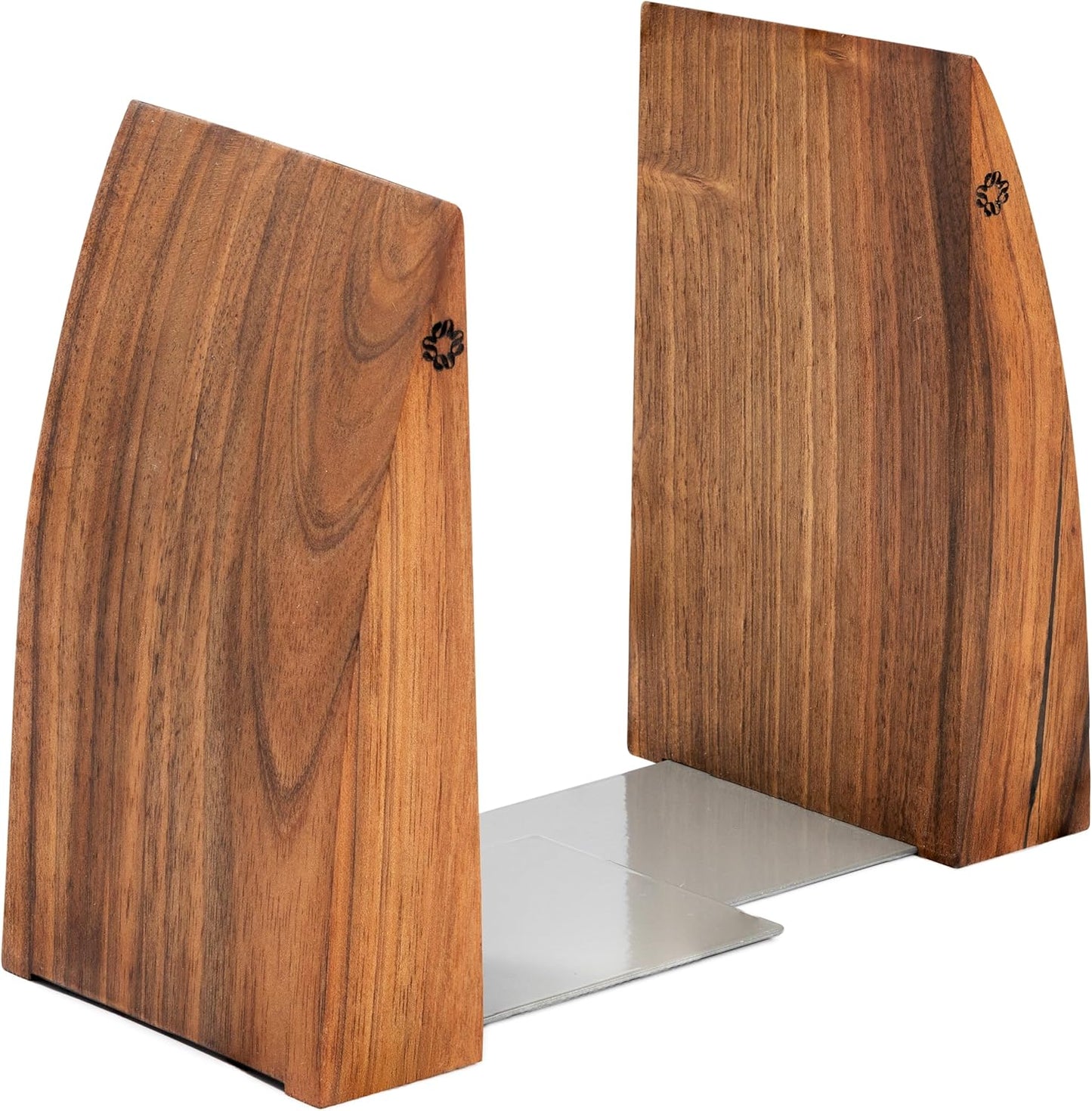 Buchstützen aus Holz mit Metallsockel, Extrastärke