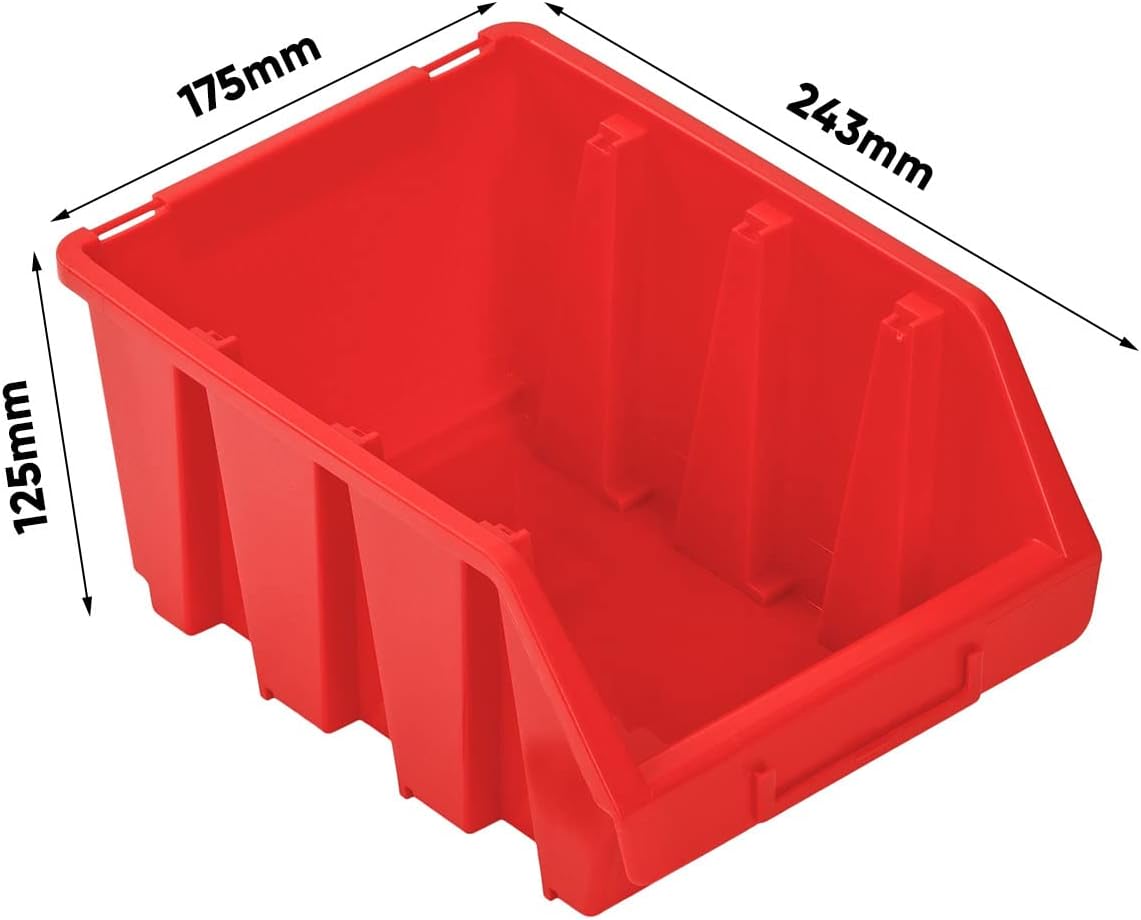Stapelboxen-Set, 10 Rot
