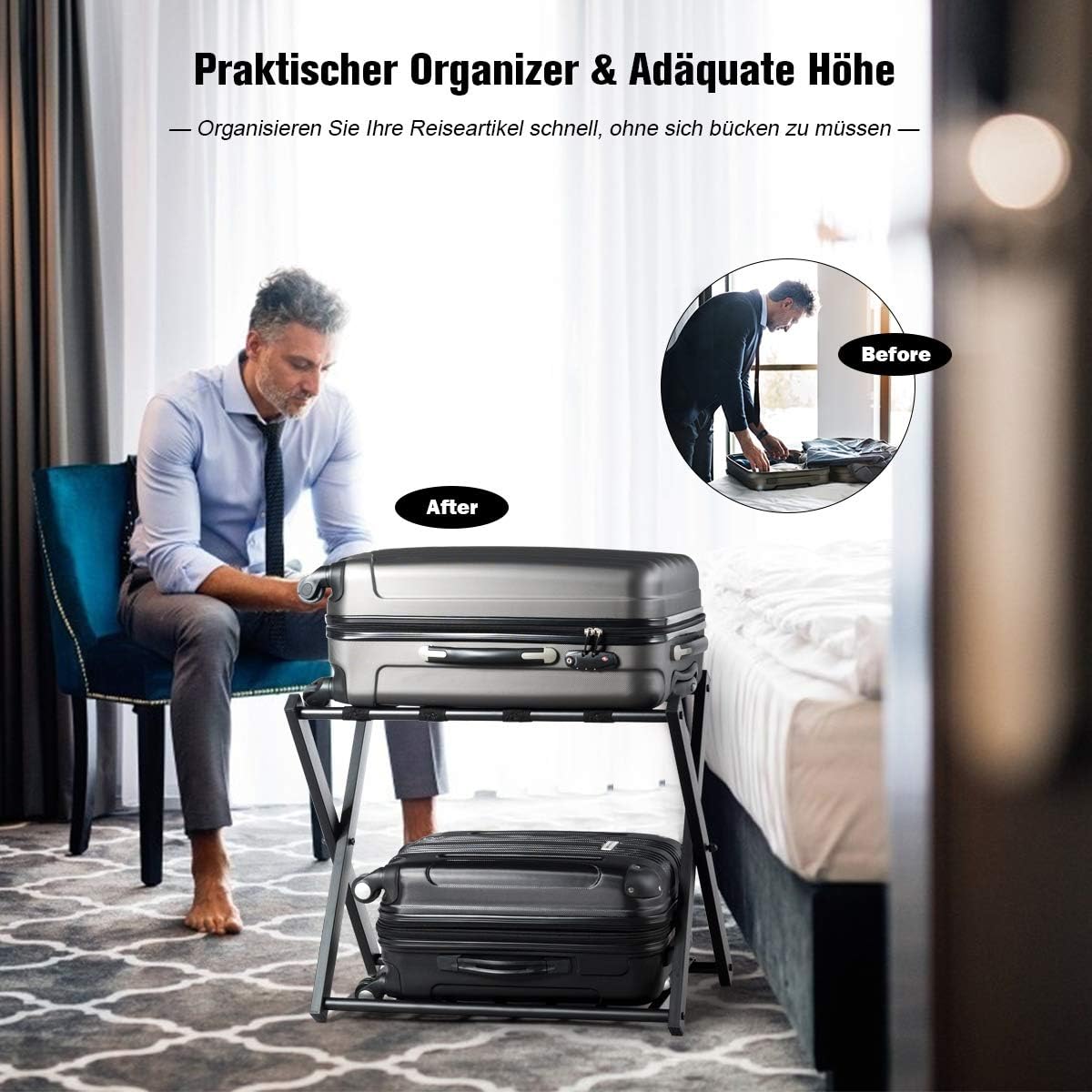 2er-Pack Kofferständer, 2 Pack