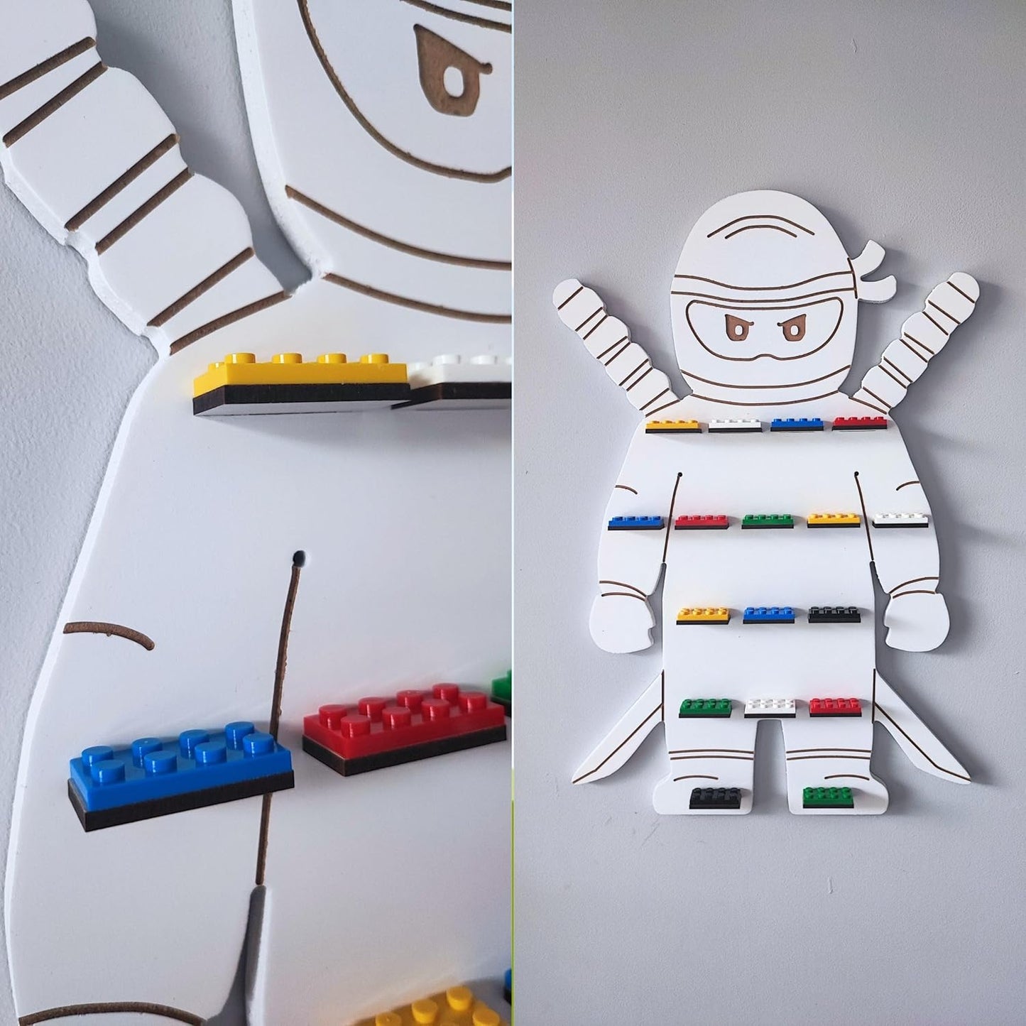 Aufbewahrungsregal für Minifiguren, Ninja 17 Weiss