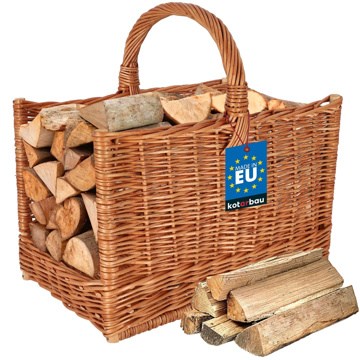 Weidenkorb für Brennholz