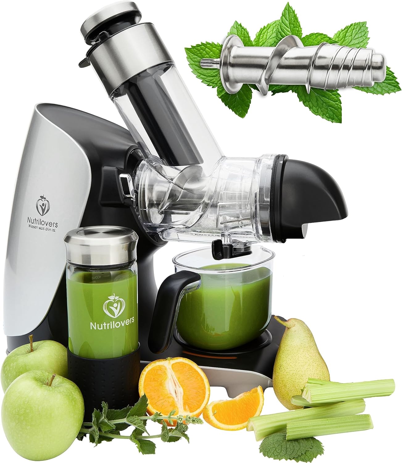 GREEN-PRESS - Slow Juicer, Silver Knight / Edelstahl