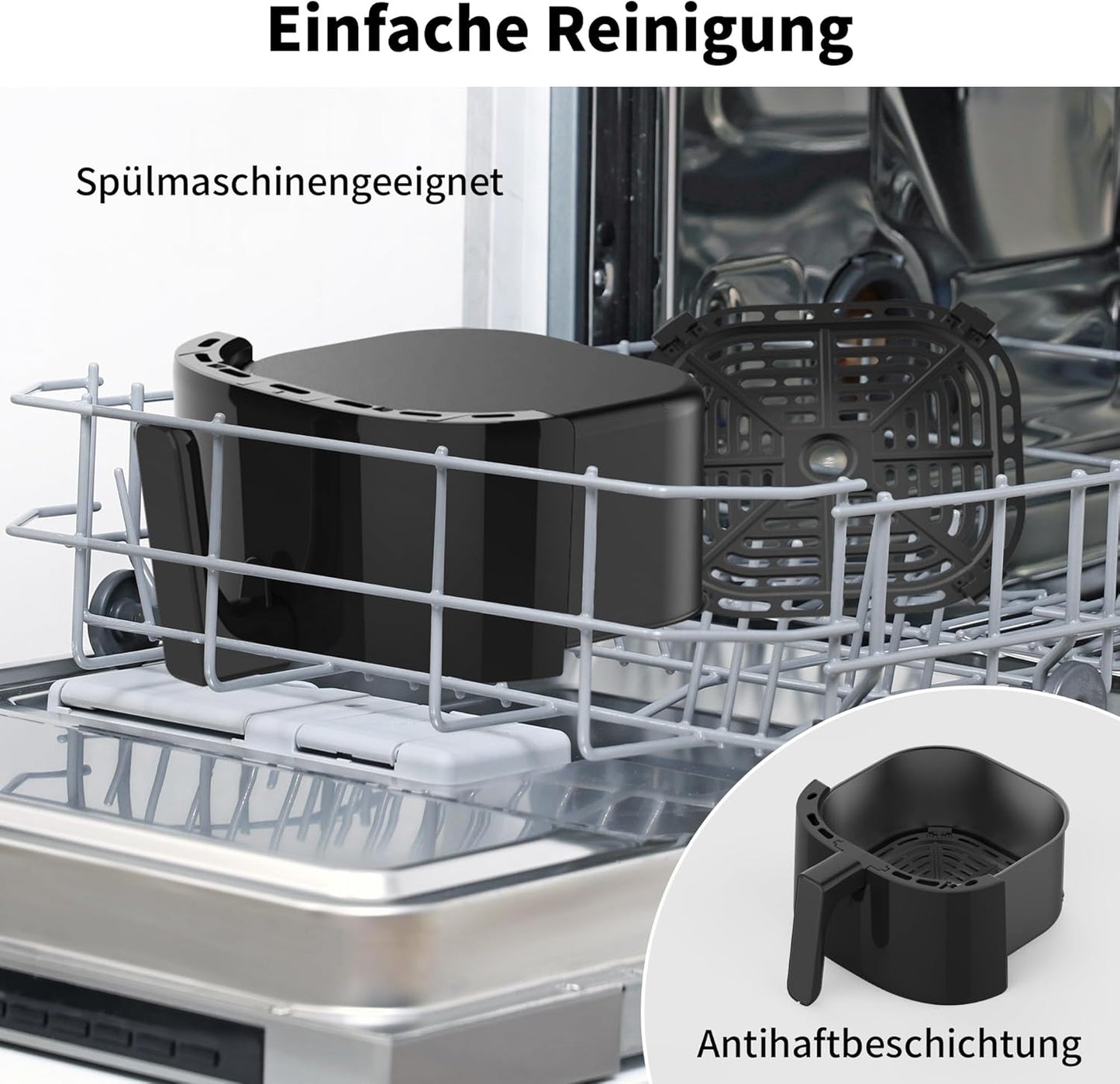 Kompakt-Heissluftfritteuse, 4,3 Liter Compact (Platzsparend)