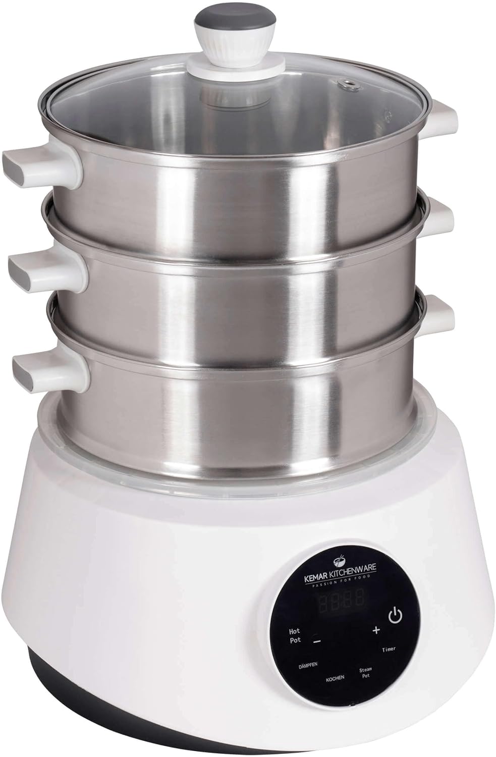 Dampfgarer & Hot Pot mit Touch Display und Timer, KFS-3000 Standardausführung