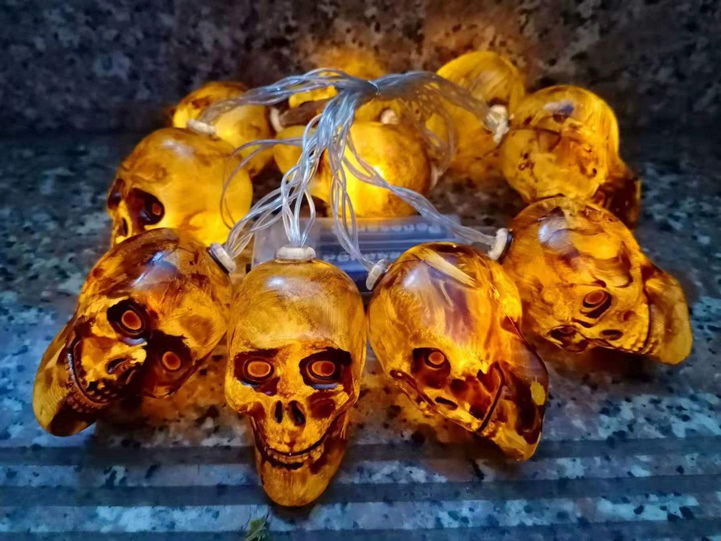 Halloween Totenkopf-Lichterkette, Totenkopf-lichterketten
