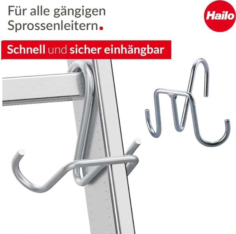 SafetyLine Eimerhaken für Sprossenleitern, 2er-Set