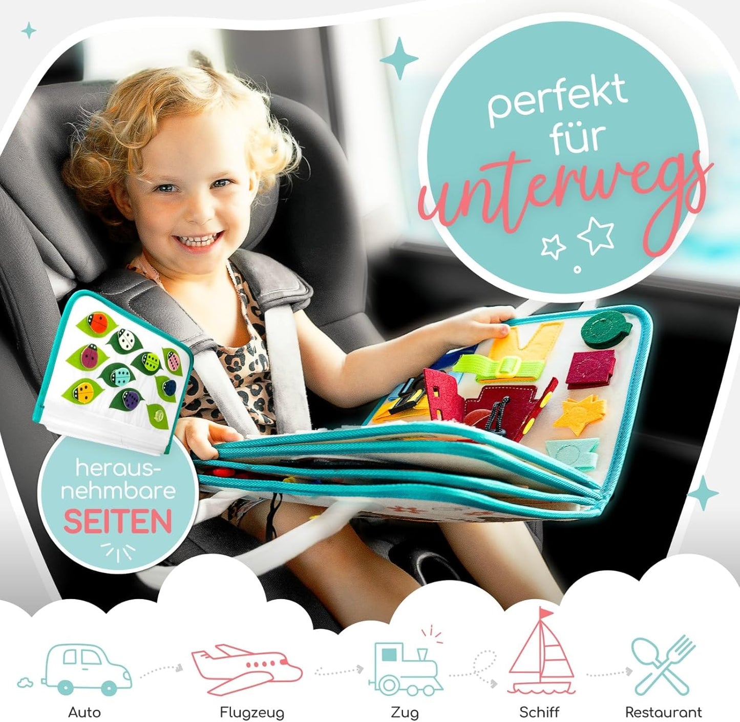 Montessori Busy Board, Boho