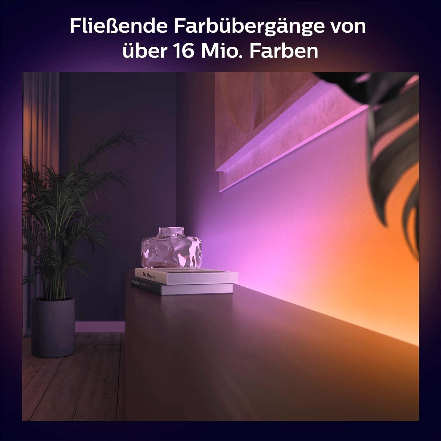 White & Color Ambiance Hue Gradient Lightstrip 2 Meter, LED-Streifen, Modern Single