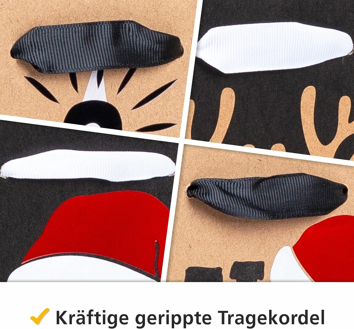 Weihnachts-Flaschentaschen-Set mit 4 Motiven, 1 stück (24er Pack) Nature X-Mas