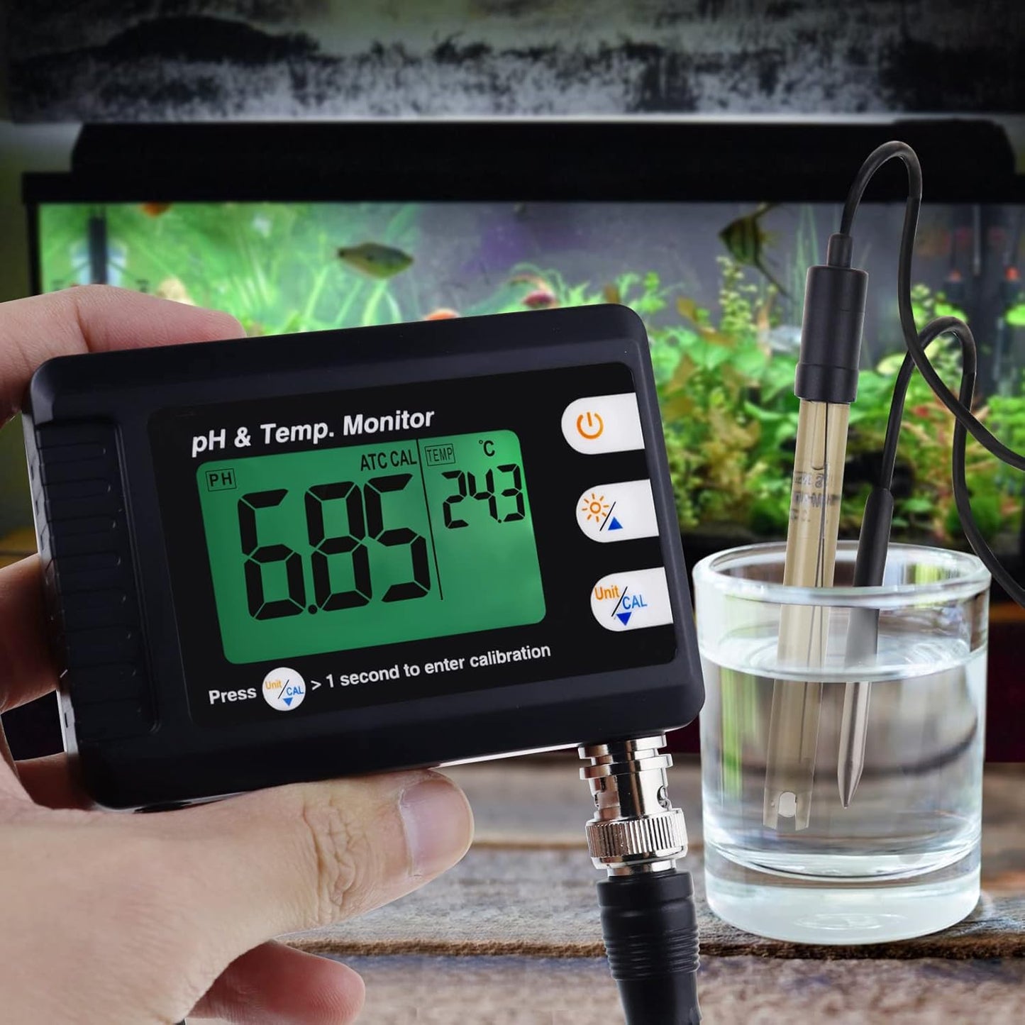 pH & Temperatur-Monitor mit ATC und Auto-Kalibrierung, Ph & Temp Monitor