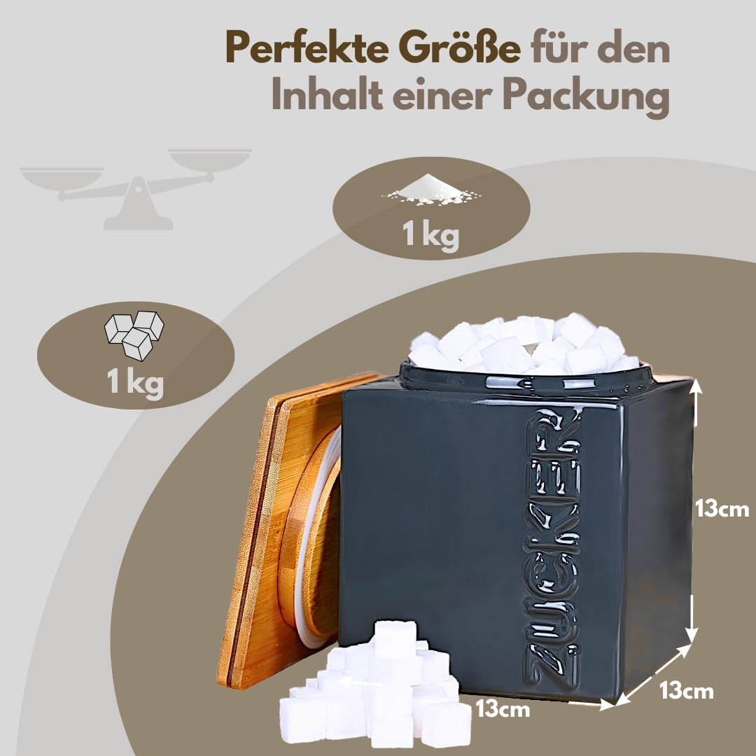 Zuckerdose, stapelbar, luftdicht, 1004