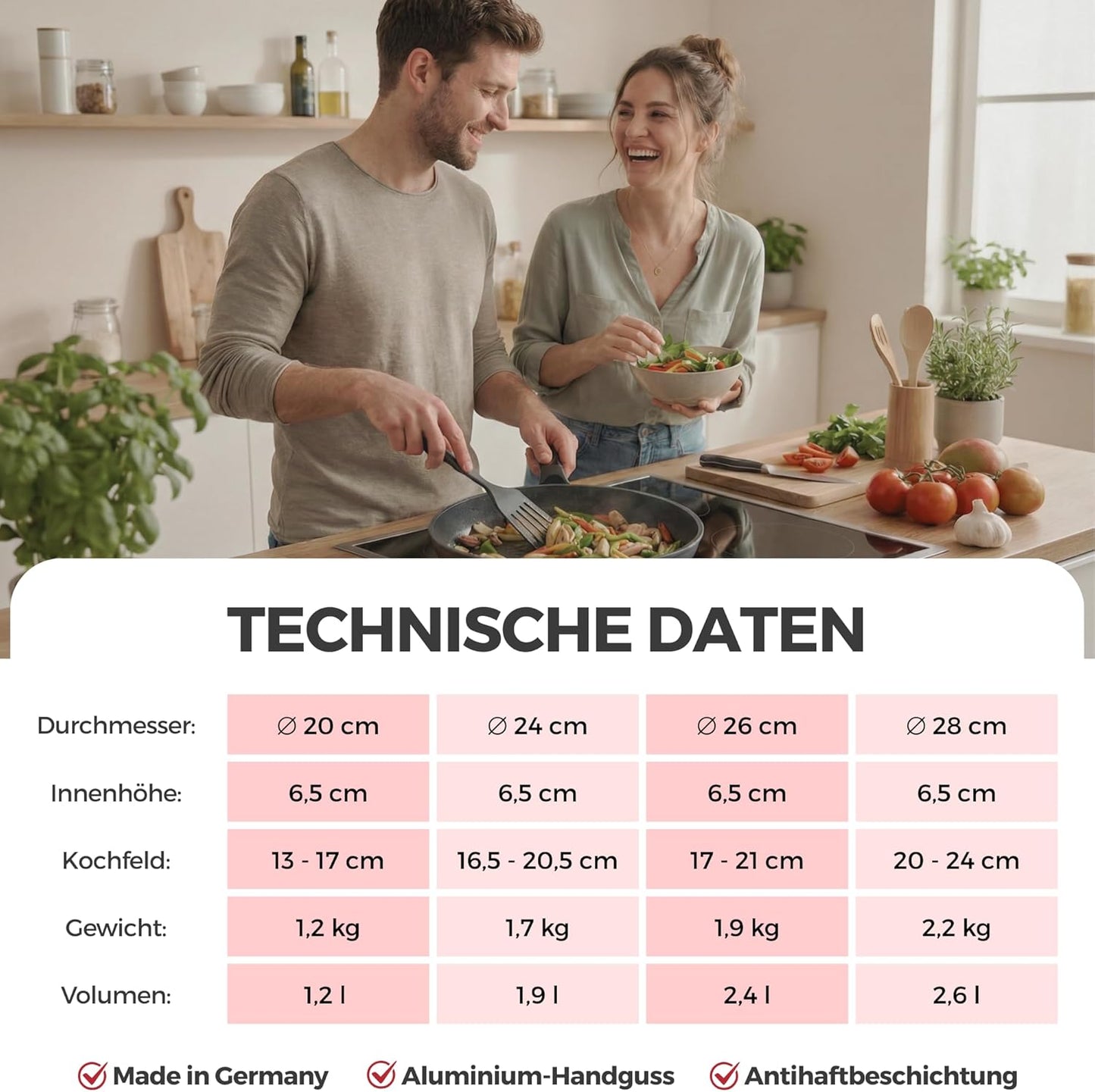 Bratpfanne 24 cm, Ø 24 cm | 5 cm