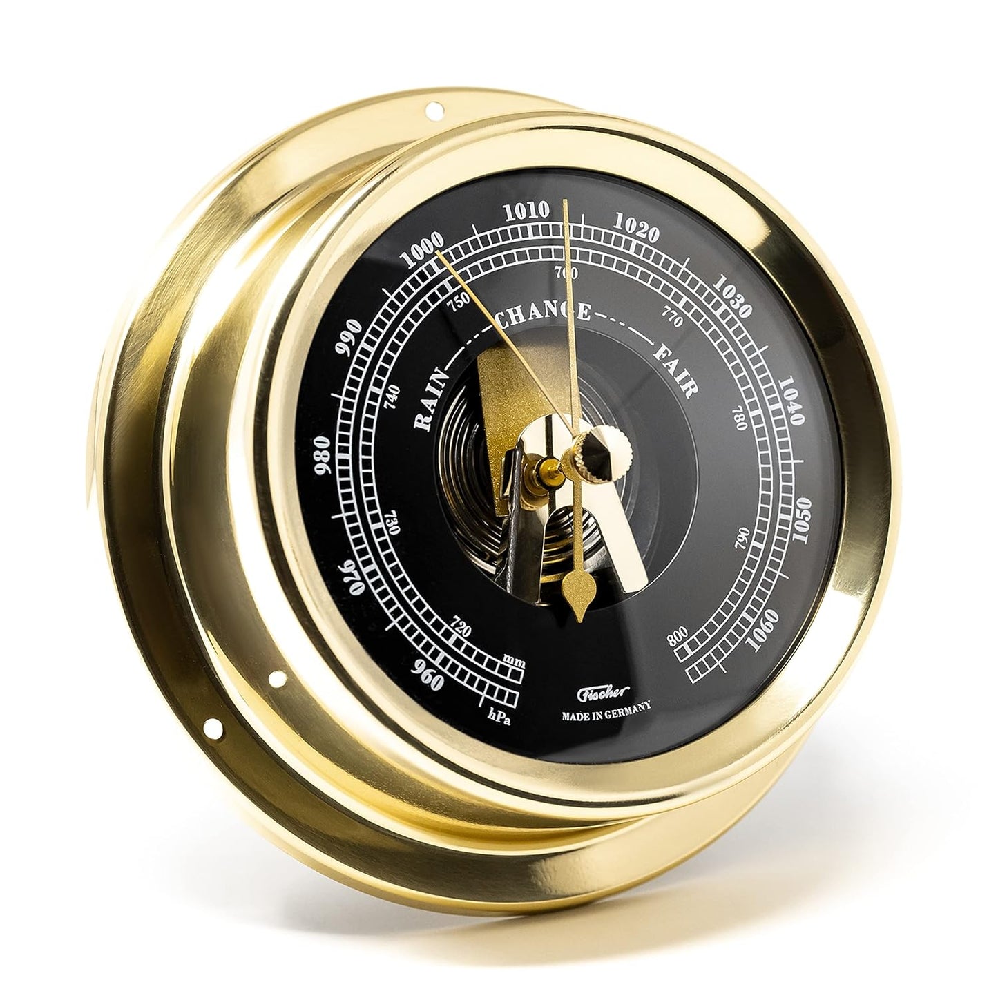 Maritimes Innenbarometer, Messing-schwarz