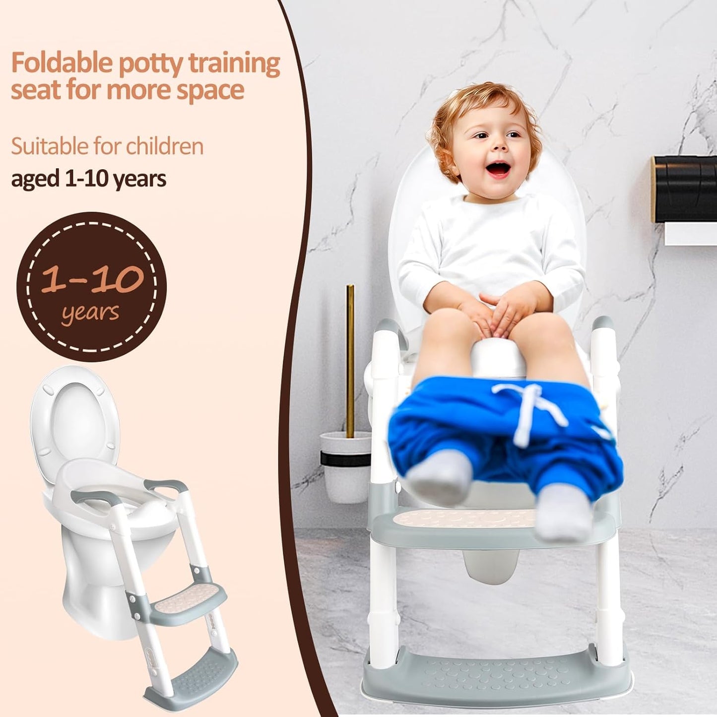 Toilettentrainer mit Treppe für Kinder