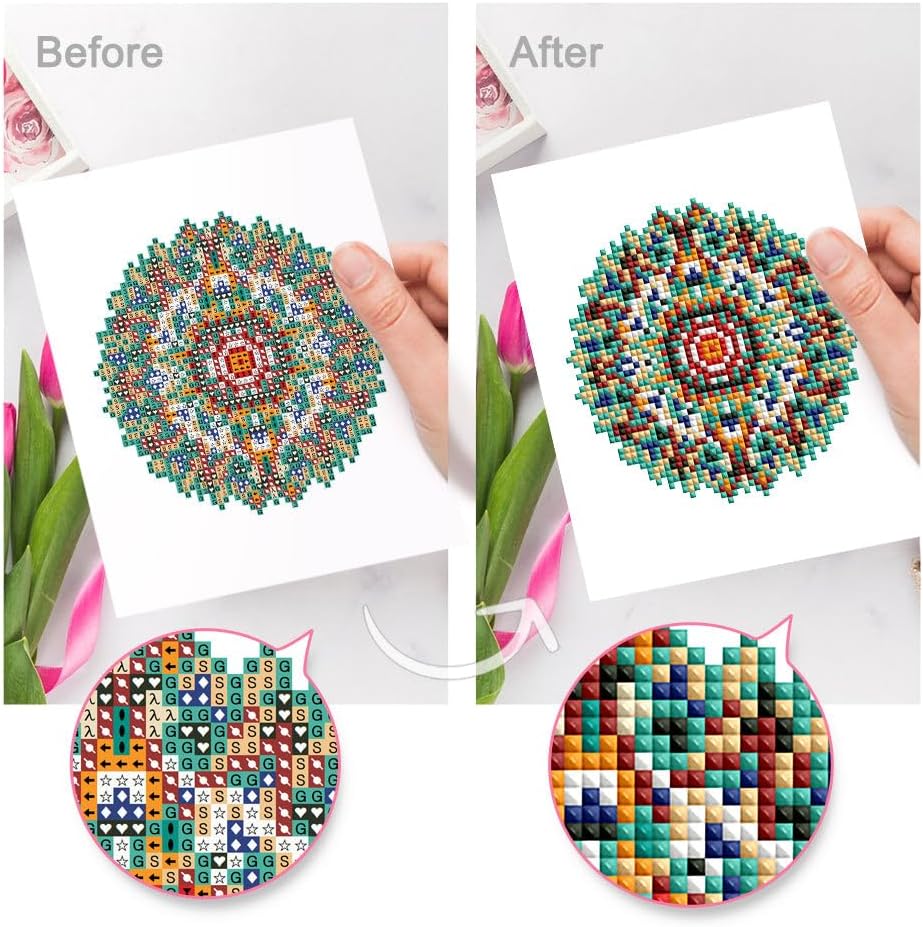 Mini Serie Diamond Painting Set mit 12 Stück, Mandala Kunst PROBLEMYOUMUSTCHECK