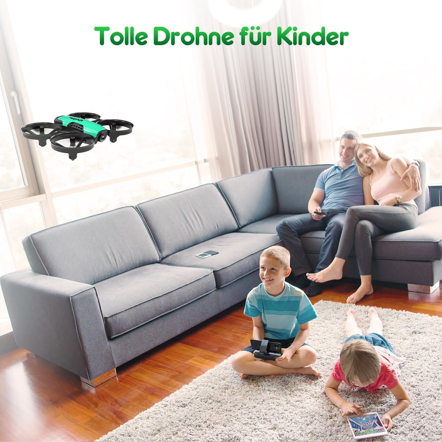 Mini-Drohne mit Kamera für Kinder, 1. Grün
