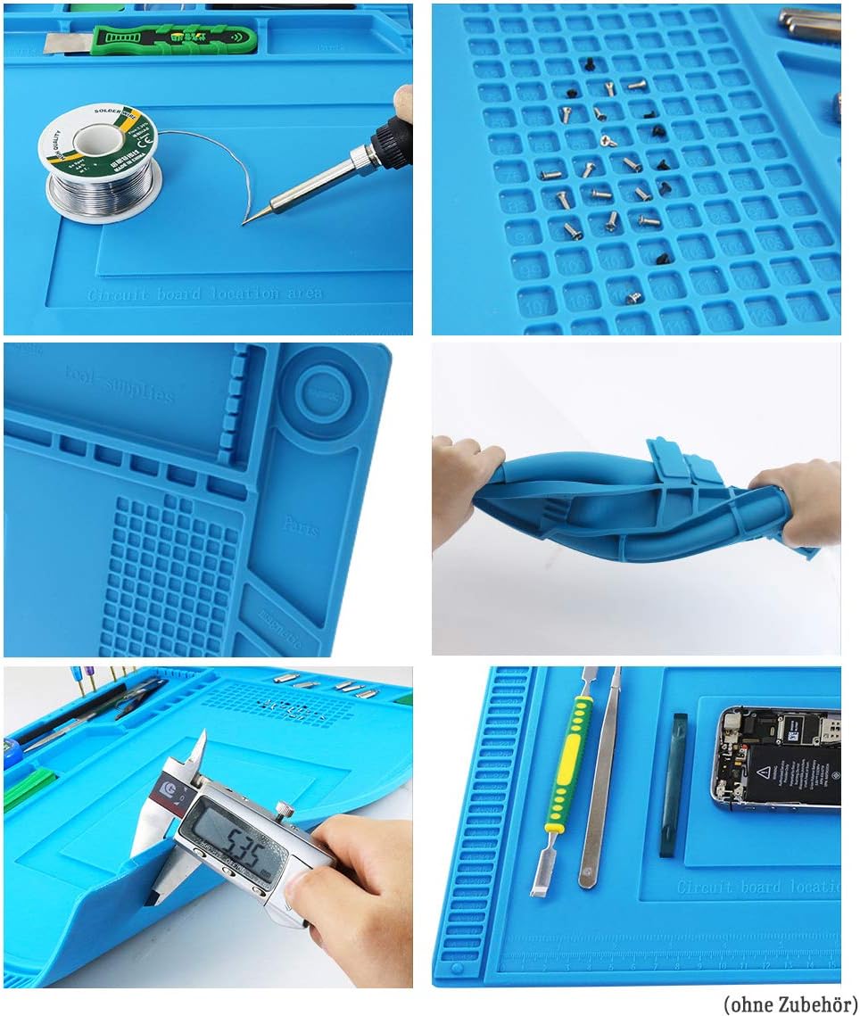 Hitzebeständige Silikon-Lötmatte, Set 1