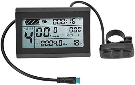 LCD-Bordcomputer für E-Bikes (24V/36V/48V), Waterproof - 5-Pin Julet Stecker