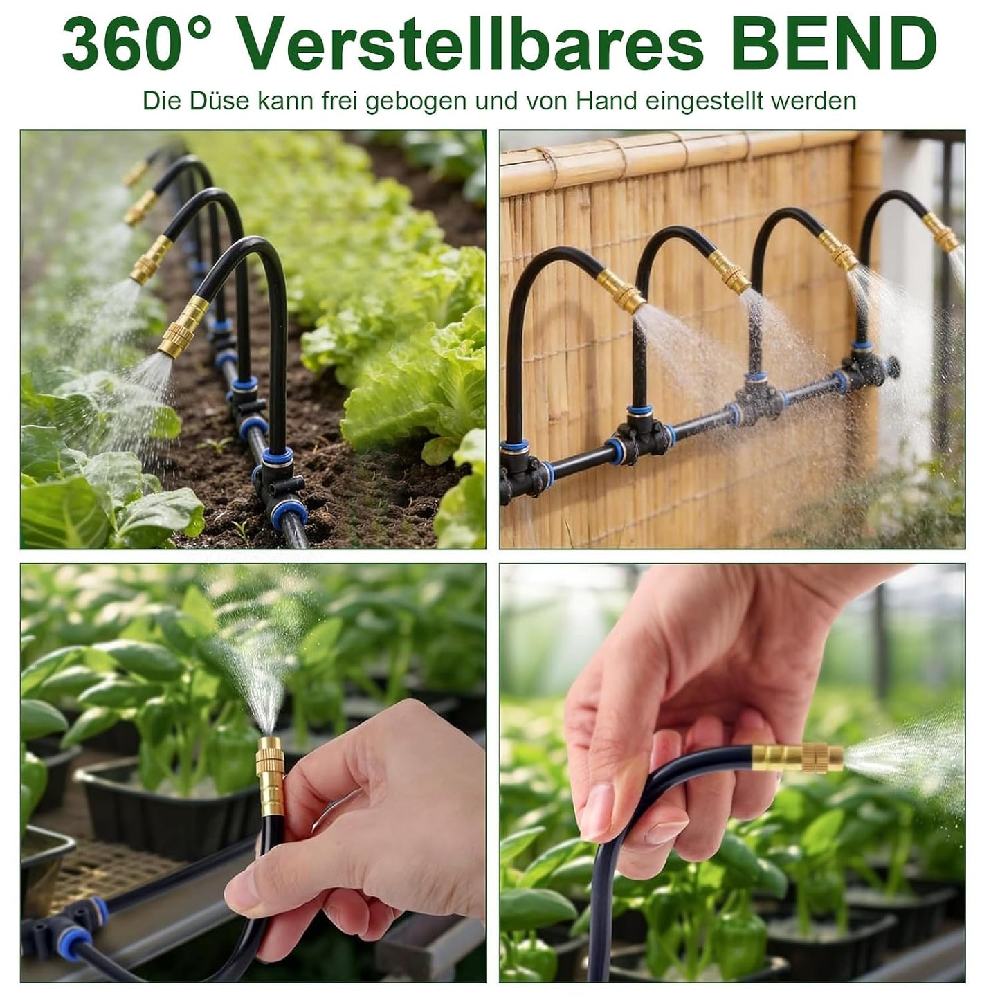Automatisches Gartenbewässerungssystem mit 15 m Schlauch